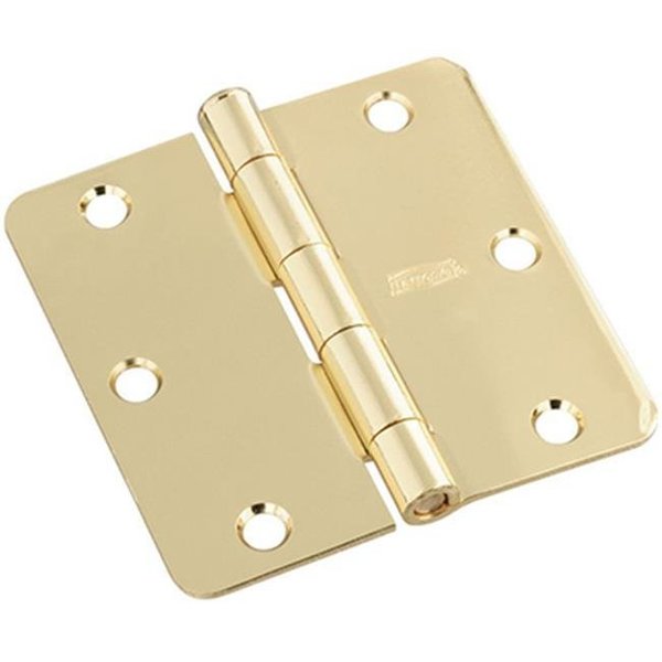 Greengrass N830-321 3.5 in. Bright Brass Door Hinge - 3 Pack GR585272